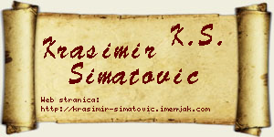 Krasimir Simatović vizit kartica